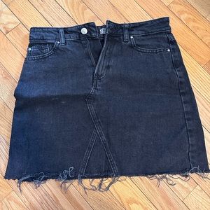 Black Denim Skirt